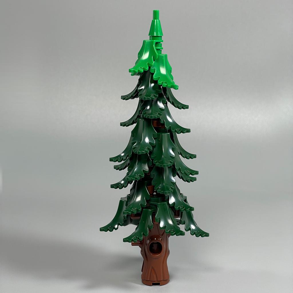 DIY Pine Tree Model Kit - Snowy Christmas Tree Street Forest Compatible with Building Blocks & Assemble Particles