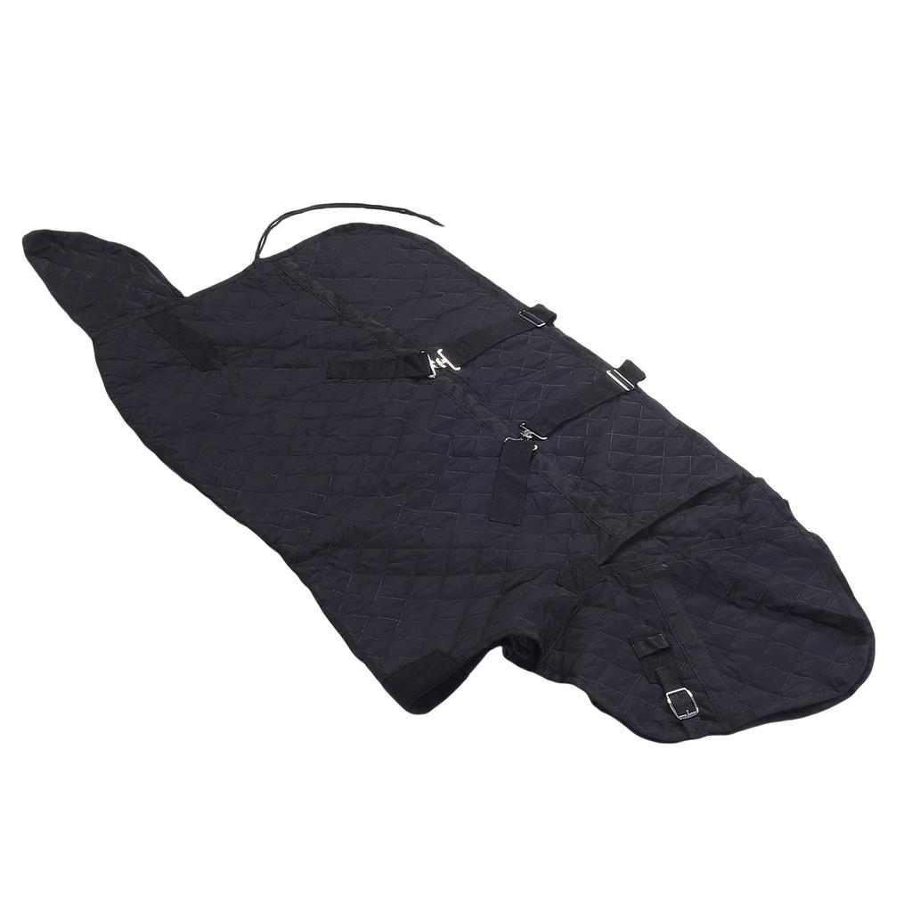Horse Winter Blanket Adjustable Water Proof Breathable Horse Care Blanket for All Season Use Black