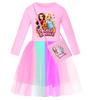 Girls Printed Star Skirt Rainbow Lace Dress 5902