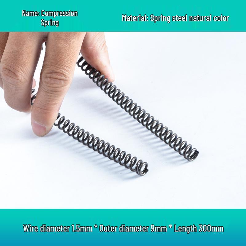 Steel Wire Compression Spring, 1.2-50mm Diameter, Long, Thin & Durable, Yellow, 300 Available