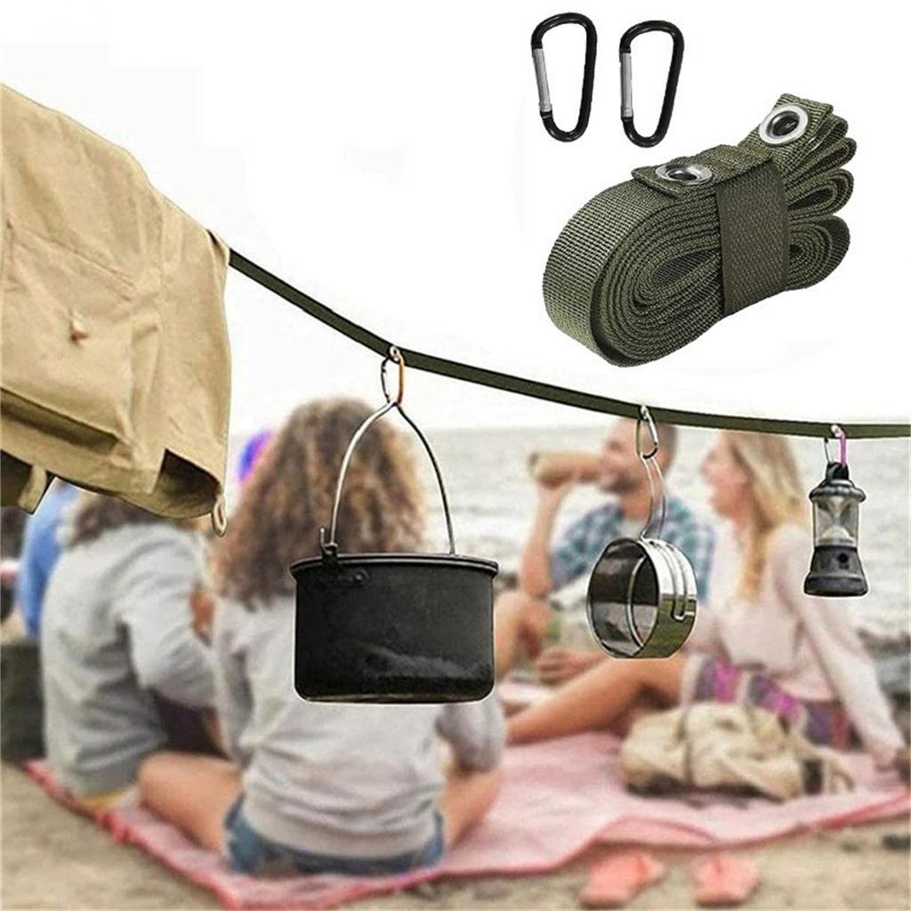 Tent Canopy Extension with - Rope, Outdoor Multi-functional Camping Clothes Drying Rope, Canopy Hanging Rope