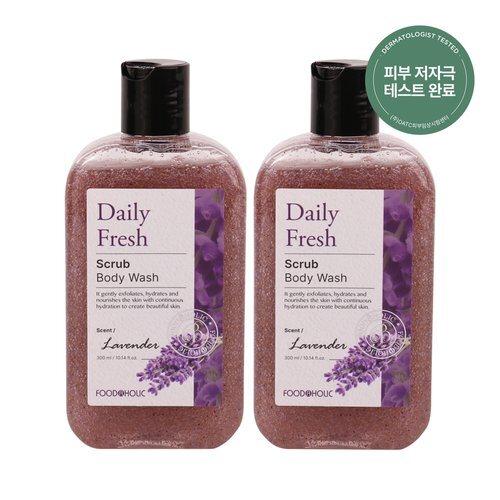 

(1+1) FoodaHolic Daily Fresh Scrub Body Wash Lavender 300ml / Moisturizing, Mild Exfoliation Care_631373