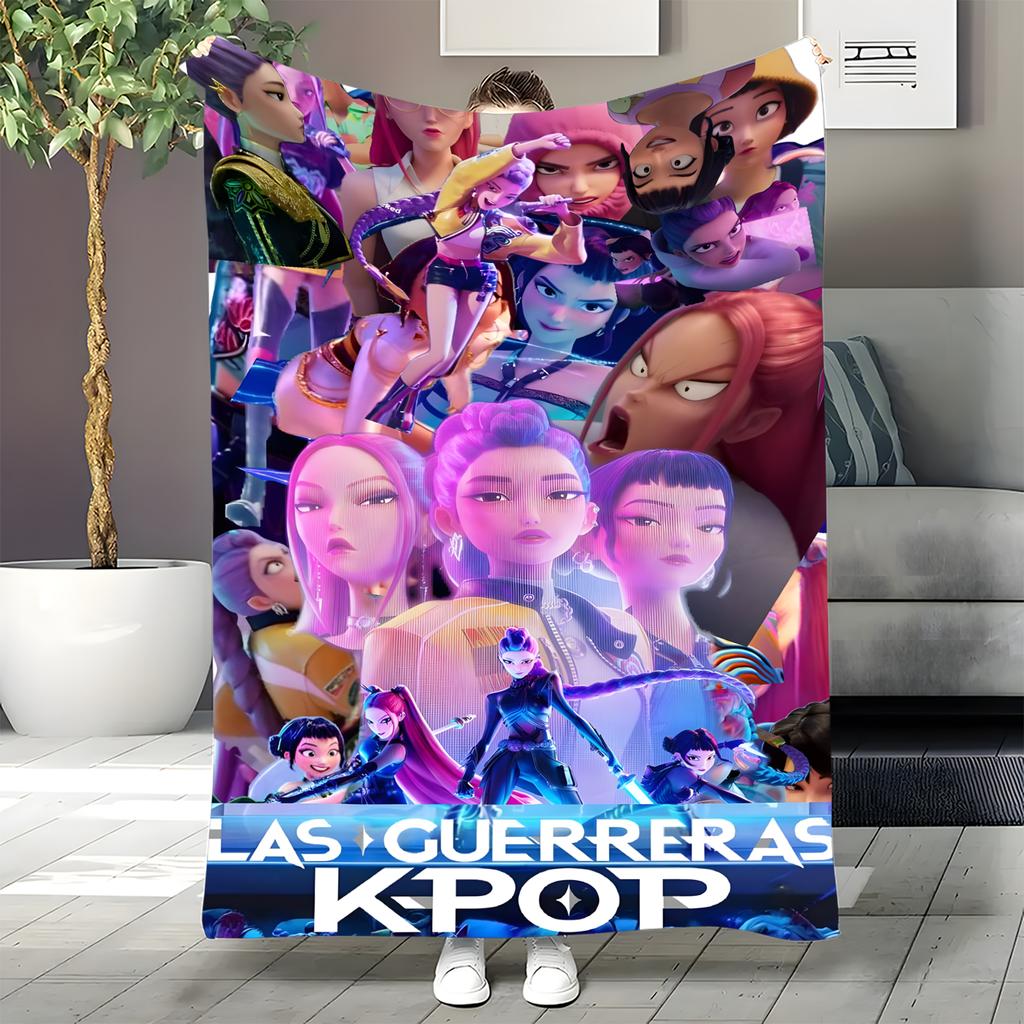 Flannel Digital Printed Blanket Conditioning Blanket Sofa Blanket Girl Gift