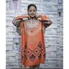 Plus Size Women's Mink Velvet Printed Sweater with Half-High Collar