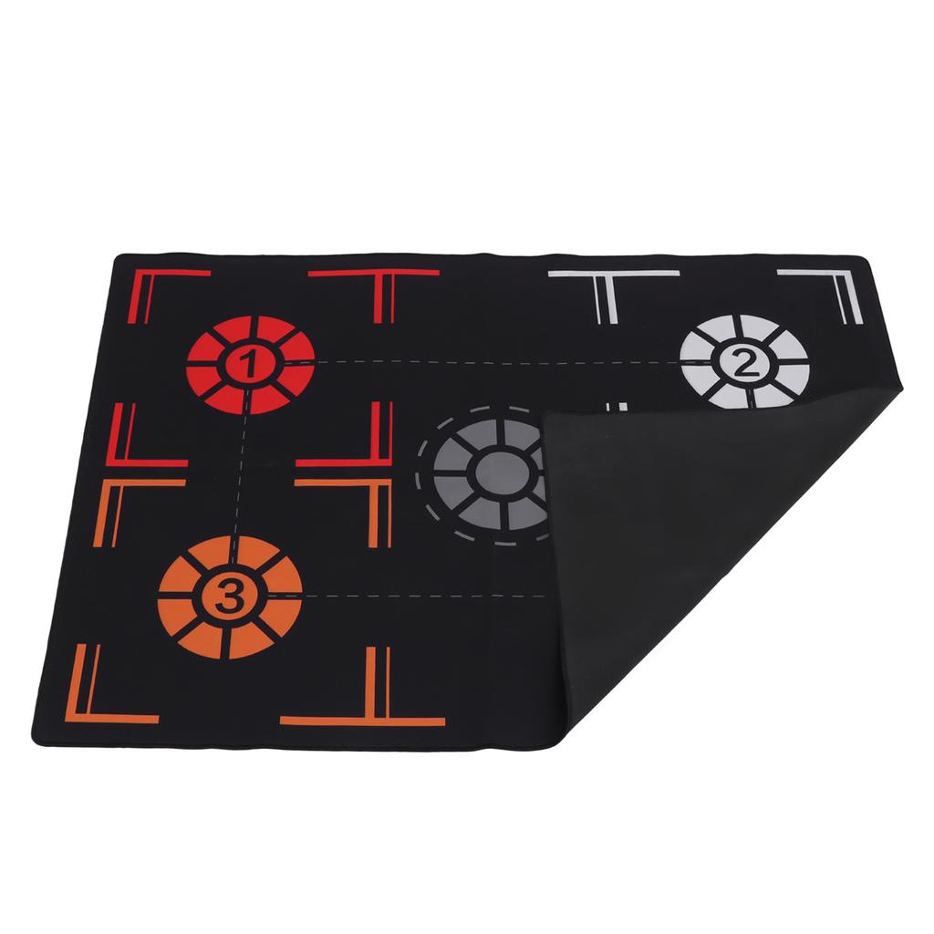 2mm Basketball Training Mat Mute Black Rubber Basketball Training System for Home Kids