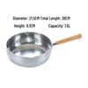 Casserole Yukihira en Acier Inoxydable avec Manche en Bois Yicang
