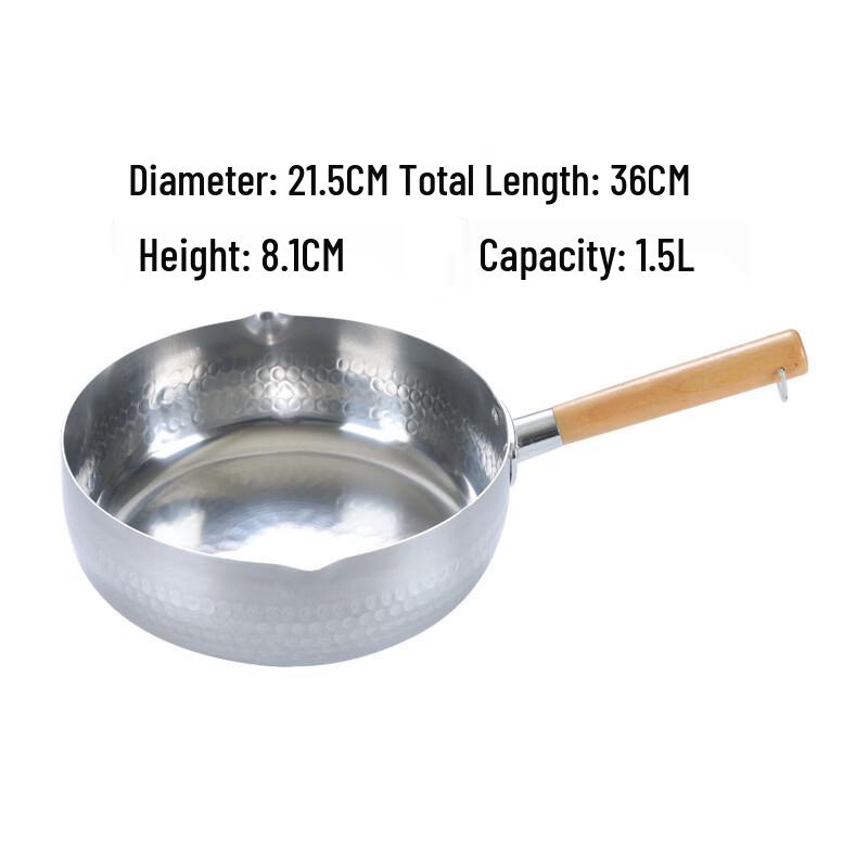 Yicang Wooden Handle Stainless Steel Yukihira Pot