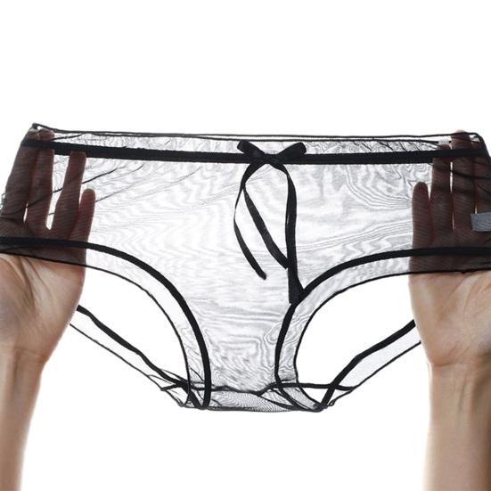Yousheng Sexy Underwear for Women Ultra Thin See Through Sheer Mesh Panties Seamless Mid Waisted Hipster Briefs