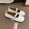 Mary Jane Shoes Women's 2025 Summer New Shallow Mouth Japanese Soft Surface One-pedal Small Leather Shoes Female Student Casual Single Shoes