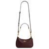 Coach Teri 24 Logo Leather Shoulder Bag Medium Women's Brown