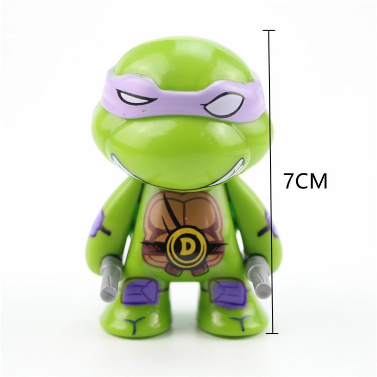 4 Style Teenage Mutant Ninja Turtles Q-Version Figures - Creative Anime Doll Models for Car Decoration