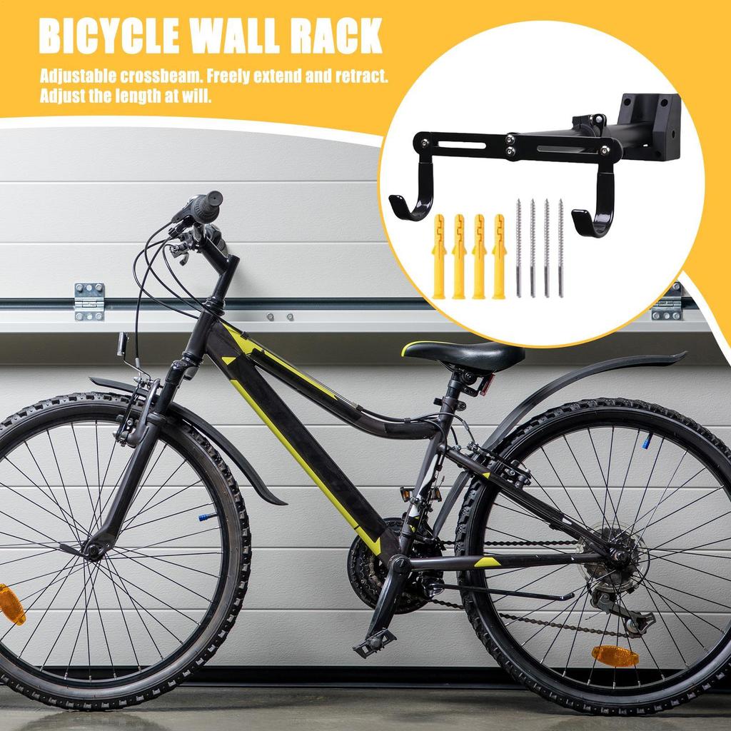 Wall Mount Bike Hanger Road Bike Organizer Holder Wall Mount 360 Degree Adjustable Utility Hooks Space-Saving Shelving System