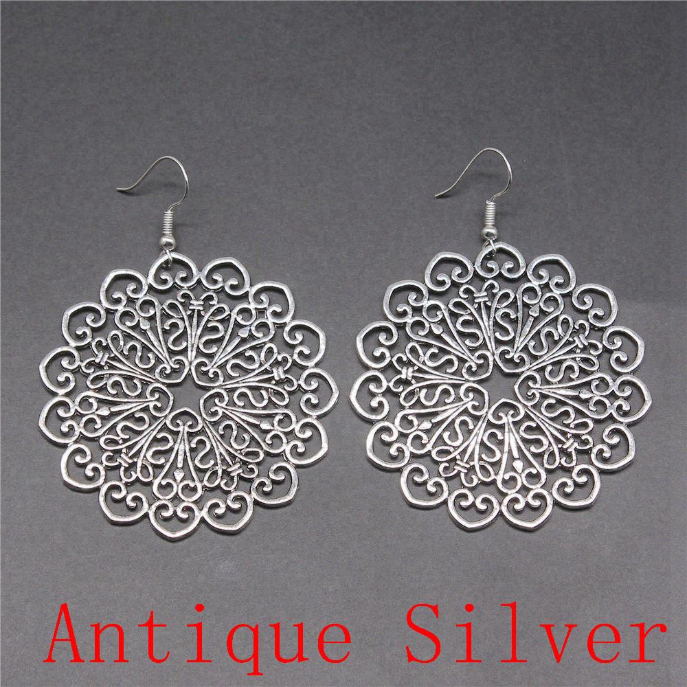 Mandala Pattern Drop Earrings Dangle Drop Earrings For Women Jewelry Making Wholesale