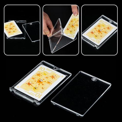 35PT-180PT Hard Trading Card Case with UV Protection for Sports, Baseball, and Car Cards