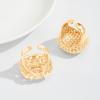2pcs/Set Luxury Geometric Adjustable Open Rings for Women Vintage Irregular Square Chunky Knuckle Ring Wedding Jewelry