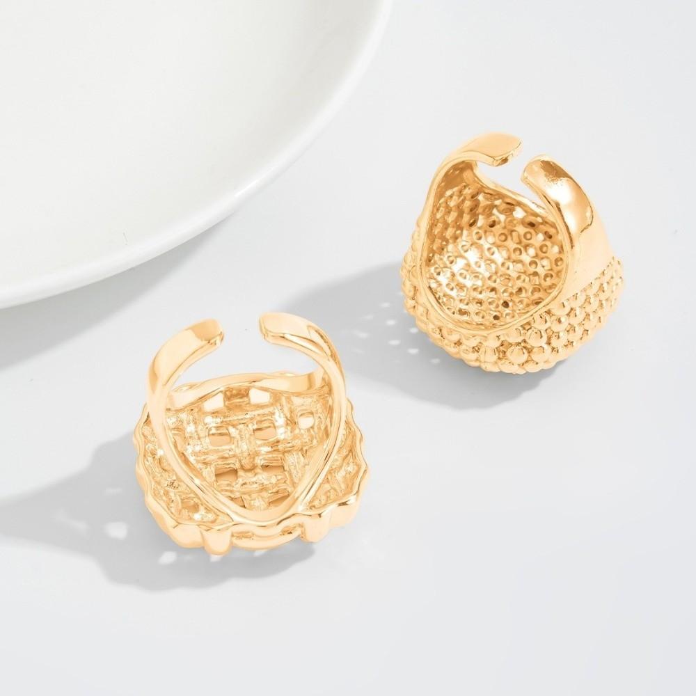 2pcs/Set Luxury Geometric Adjustable Open Rings for Women Vintage Irregular Square Chunky Knuckle Ring Wedding Jewelry