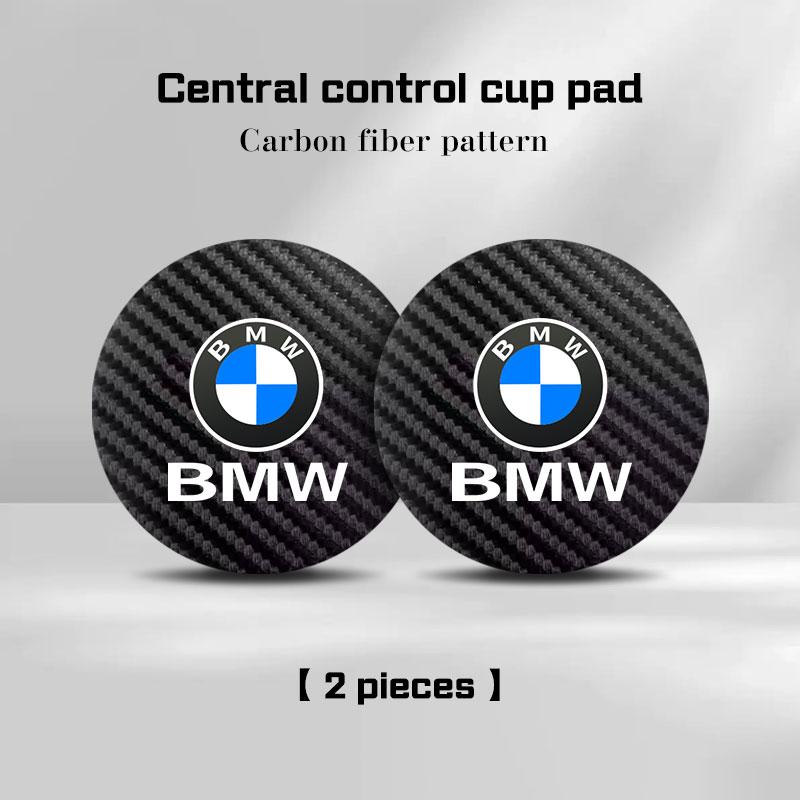 BBJK3 2Pcs Car Coaster  For BMW 1 2 3 4 5 6 7 Series X1 X3 X4 X5 X6 X7 F20 G20 G30 G05 G11 F15 F16 G01 G02 Water Cup Mat Non-slip Pad