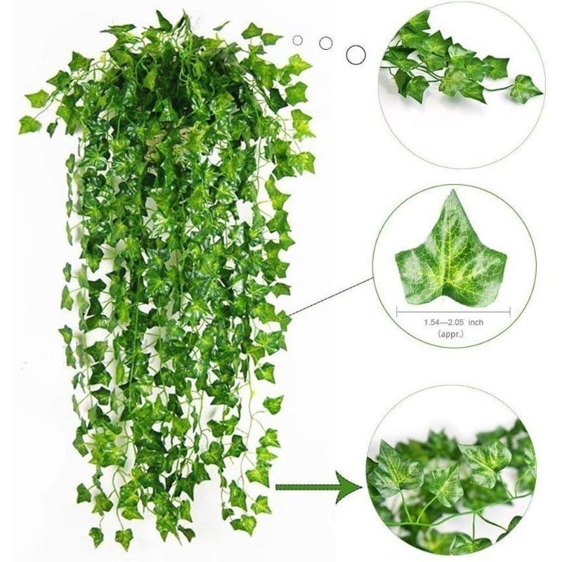 84 Feet Fake Foliage Garland Leaves Decoration Artificial Greenery Ivy Vine Plants for Home Decor Indoor Outdoors (84 Ft -Ivy Leaves)