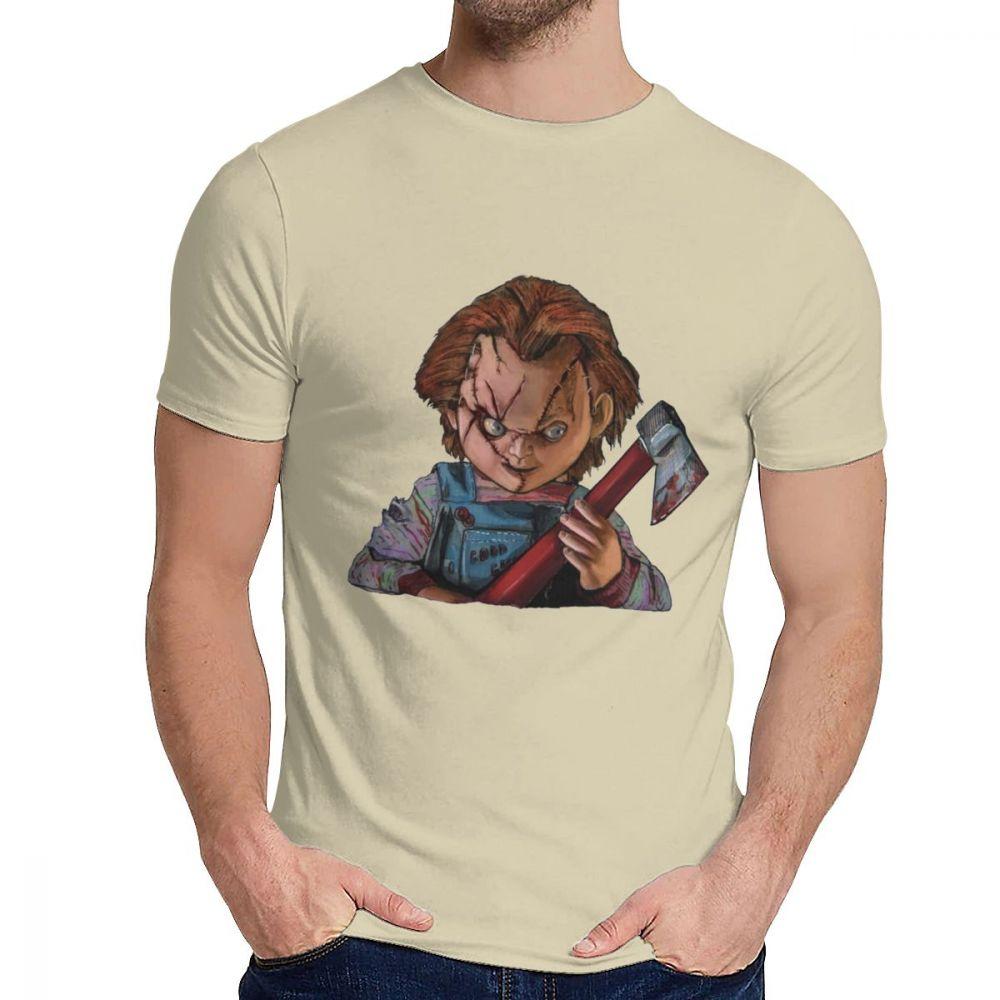 Quality Cotton Chucky Horror Child Movies T Shirt Man Soft Cotton Classic Round Neck