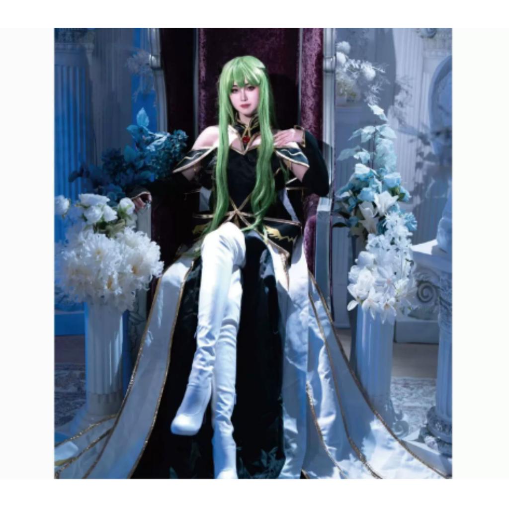 Costume e Parrucche Cosplay di Code Geass CC Lelouch della Ribellione C.C.. Tute Hangyaku No Lelouch Regina CC Camicia di Forza