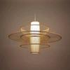 Bamboo Pastoral Rattan Pendant Lamp Wooden Restaurant Lighting Chinese Style Bamboo Decorative Pendant Lights
