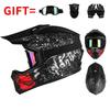 Off-Road Motorcycle Helmet ABS Full Face With Visor Mask Gloves Multi-Designs Dirt Bike Riders