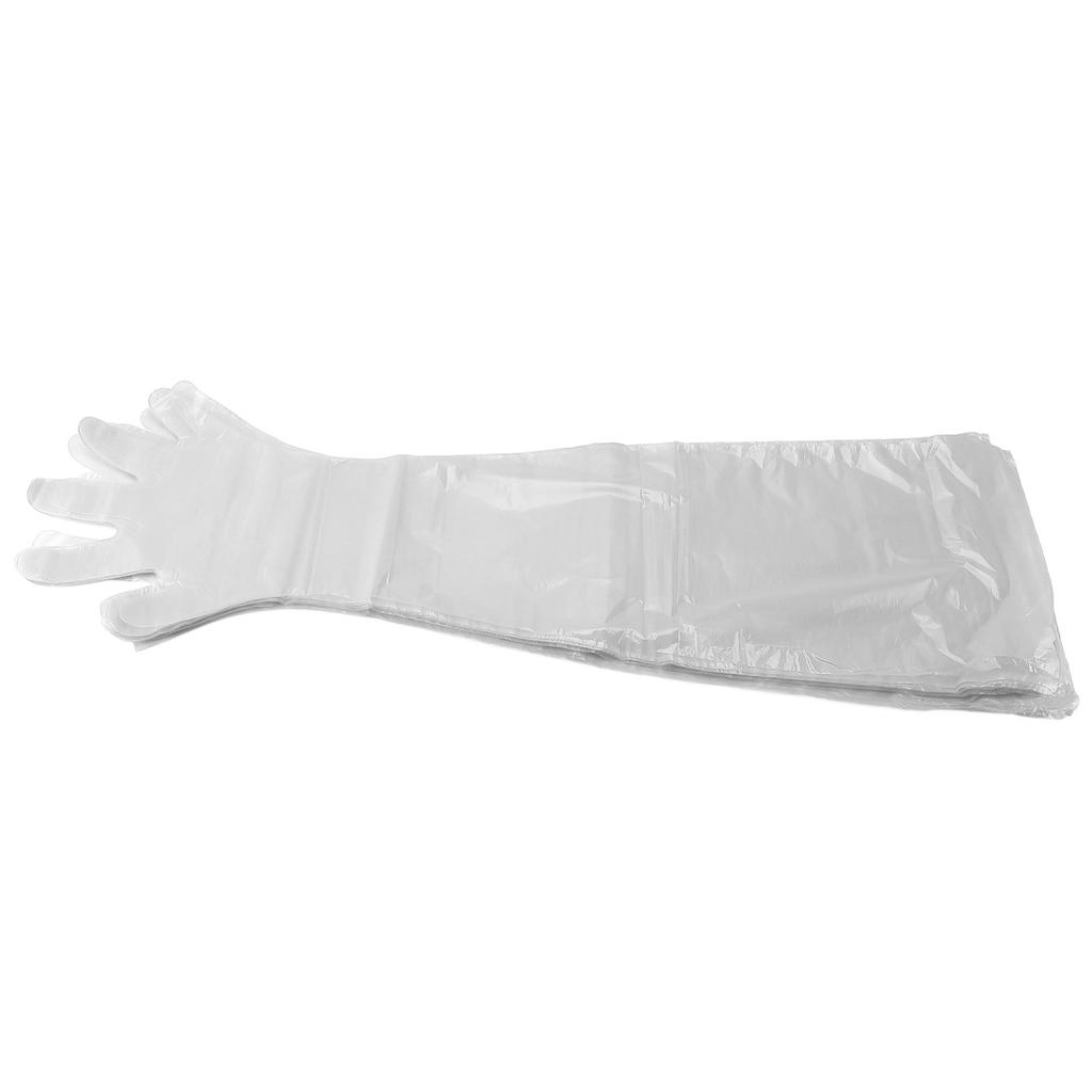 100Pcs Long Arm Disposable Plastic Gloves Safe Reliable Multipurpose Veterinary Long Gloves for