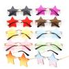 Star Shape Sun Glasses Funny Pentagram Eyewear Eyeglasses Christmas Decoration Party Glasses Rimless Sunglasses Driver Goggles