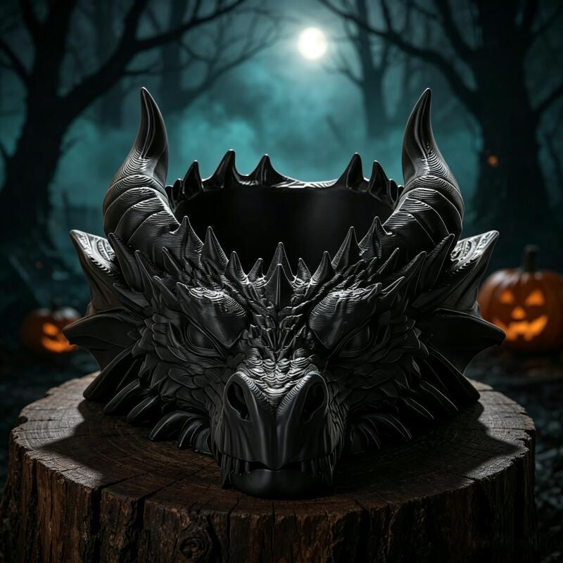 Xiaomi Creative Dragon Head Shape Desktop Ornament Jewelry Coin Storage Box Decoration Accessory, Halloween Home Gift