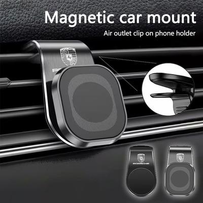 Magnetic Car Phone Holder Air Vent Mount Magnet GPS Support Bracket For Porsche 911 Cayenne Cayman Panamera Macan Taycan Boxster