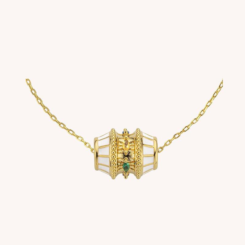 Leichter Luxus Valentinstagsgeschenk Dopamin Armband Halskette Trendiger Trommelanhänger Schmuck