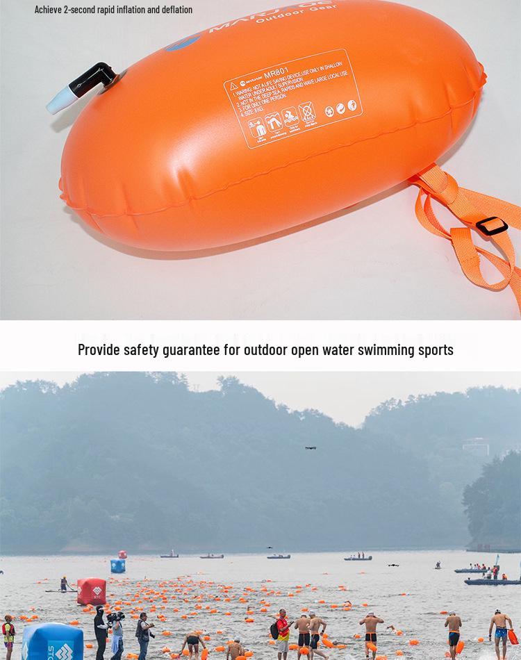 New Anti-Sink Swimming Float: Easy-Inflate Single Airbag with Large Valve for Maximum Buoyancy.