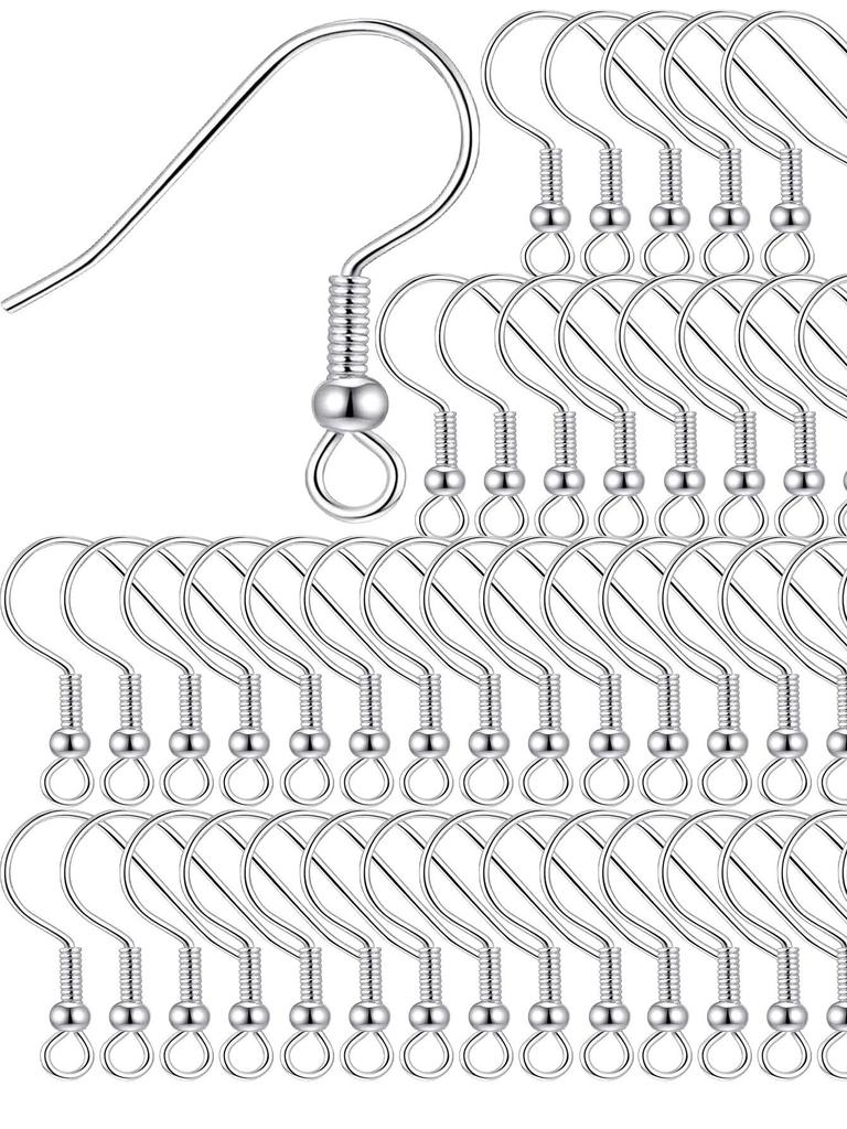 100-500Pcs DIY Earring Findings Earrings Clasps Hooks Stainless Steel Hypoallergenic Earring Making Accessories Hook Earwire