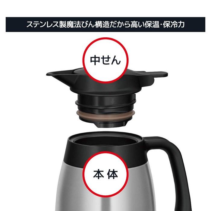 Thermos Stainless Pot 2L Stainless Black TTB-2000 SBK 2000 ml