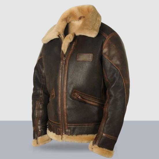 Ανδρικό μπουφάν με μακρυμάνικο Keep Warm Καφέ Παχύ ενδύματα για καθημερινή χρήση