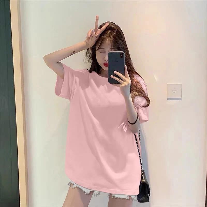 

Medium and long white cotton short-sleeved t-shirt women s summer 2025 new loose long lower clothes missing S [80-50kg]