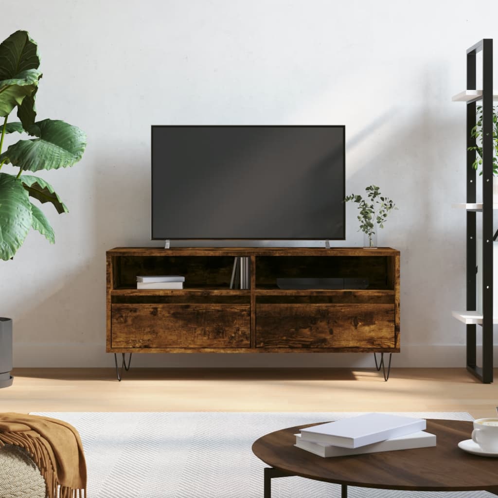 TV Cabinet Smoked Oak 100 x 34.5 x 44.5 cm Particleboard