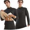 MiiOW [7A Antibacterial Goose down Silk] Men's Thermal Underwear Set, Fleece-Lined Thick Autumn Top And Bottom, Men's Warm Underwear Set
