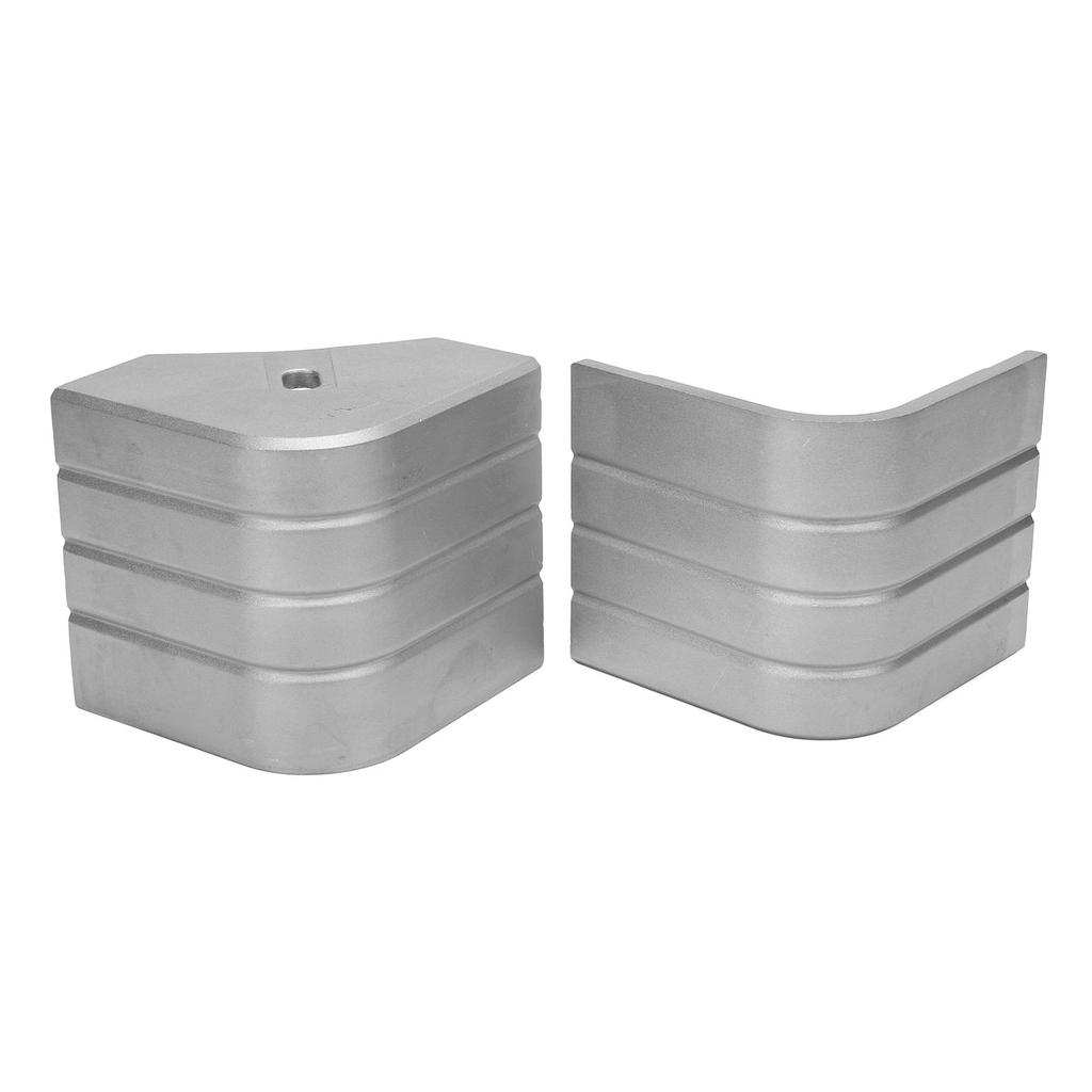 2 Pack Deck Corner Cap Heavy Duty Aluminum Height 3 1 8in To 3 3 16in Top 3 1 8in To 3 3 16in for 90 Deg Rounded Corner