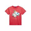 Polo Cartoon Print Crew Neck Fitted Short Sleeve T-Shirt Women Tops Red 211935590-001