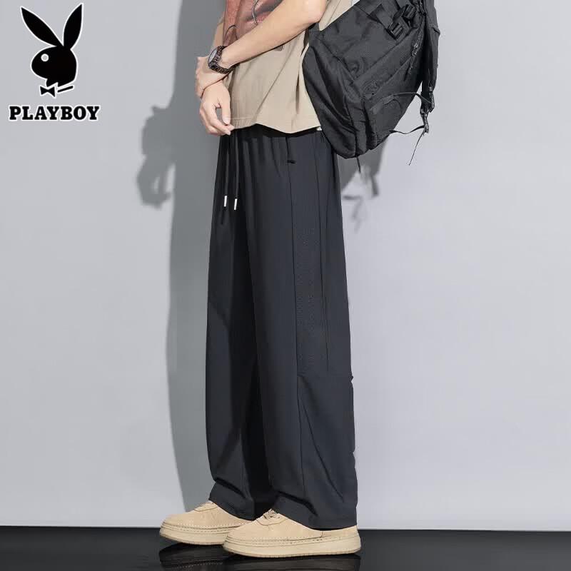 Playboy Men s Ice Silk Straight Leg Sports Pants L