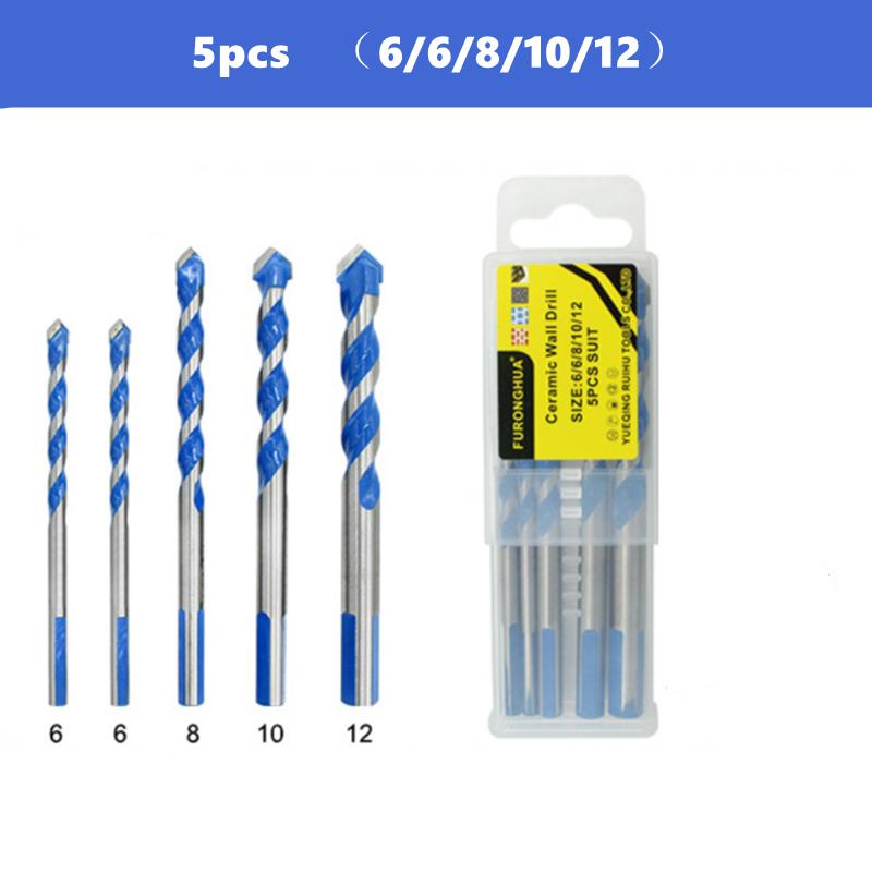 Carbide Multi-function Drill Bit 3 4 5 6 8 10 12mm Ceramic Tile Iron Sheet Glass Wall Tapper Triangle Drill Set