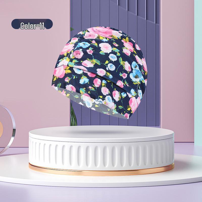 Unisex Adult Pleated Swim Cap – Fashionable, Non-Tightening with Hair and Ear Protection