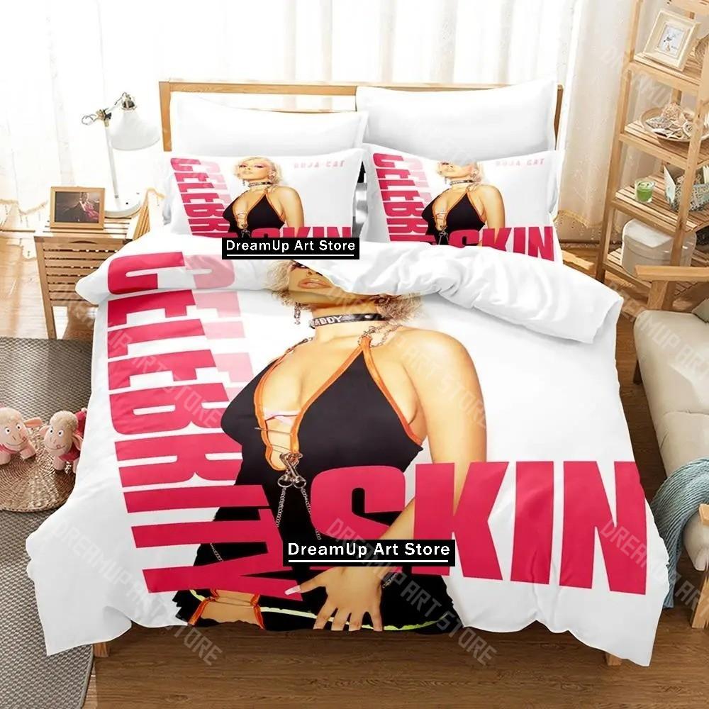 3D Printed Doja Cat Singer Bedding Set for Boys Girls Duvet Cover And Pillowcase Twin Queen King Full Single Double Sizes