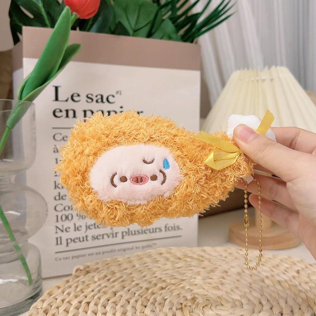 Roztomilý Kreslený Hamburger a Hranolky Plyšový Batoh Přívěsek na Klíče Panenka