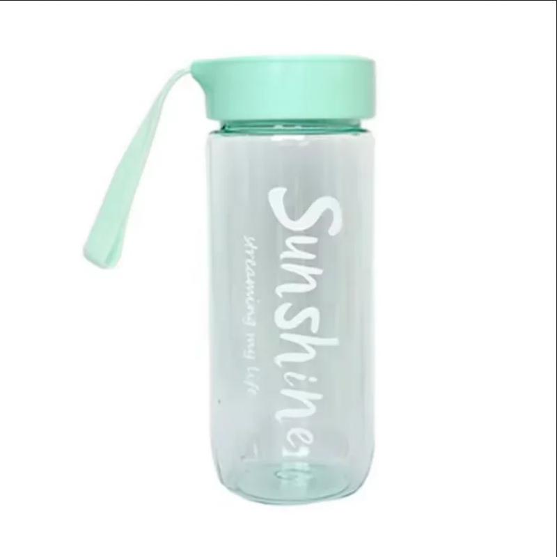 600ML Water Bottle Portable Sport Frosted Plastic Water Cup Leak-proof Juice Drinkware Couples Student Mug Transparent Kettle