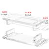 2pcs Acrylic Bathroom Counter Waterproof Tray Kitchen and Bathroom Trays Tabletop Decoration Shelves Upright Pipe Storage Rack