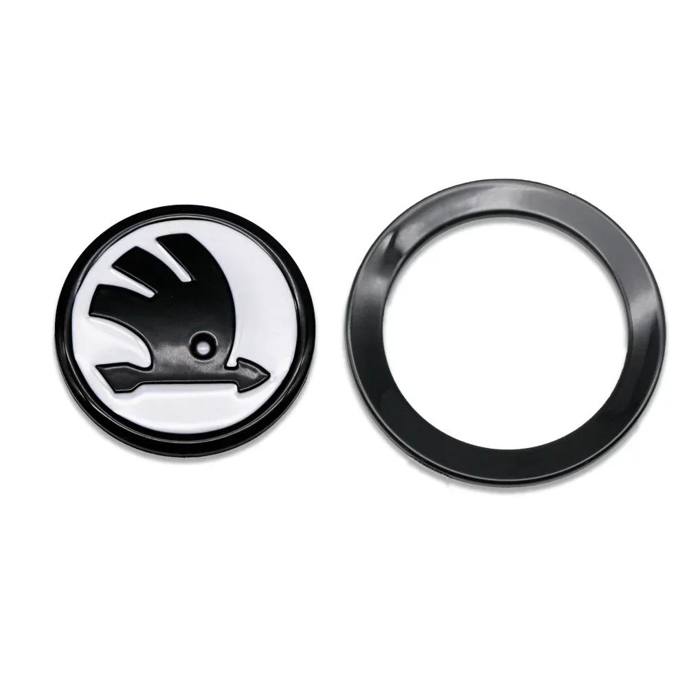 Automobile ABS steering wheel badge is suitable for Skoda Octavia Scala Rapid Kamiq Kodiaq Fabia Superb Karop Accessorie