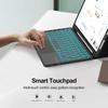 Compatible iPad Air 7th Gen Leather Case with Colorful Backlit Bluetooth Keyboard & Touchpad (10.9")