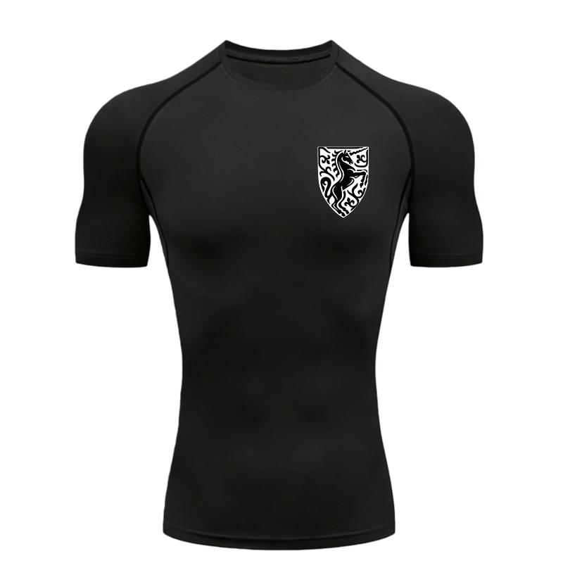 Camiseta Deportiva para Hombre con Estampado de Calaveras Entrenamiento Fitness Compresión Camiseta de Entrenamiento Camisetas Atléticas Camisetas de Gimnasio Running